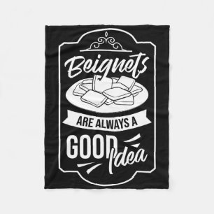 Beignet New Orleans French Quarter  Fleece Blanket