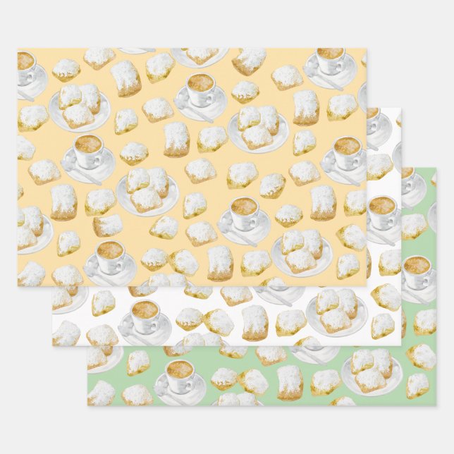 Beignets and Coffee Wrapping Paper (Set)