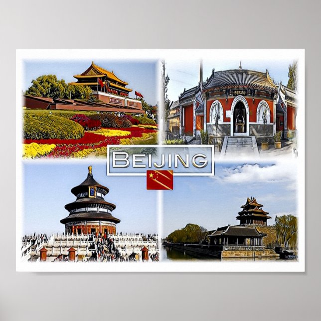 Beijin - China - Mosaic - Poster (Front)