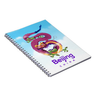 Beijing China Dragon travel poster Notebook