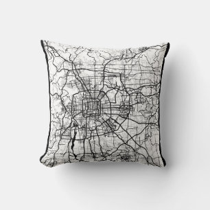 Beijing China Map Cushion