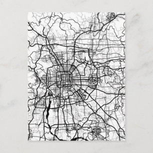 Beijing China Map Postcard