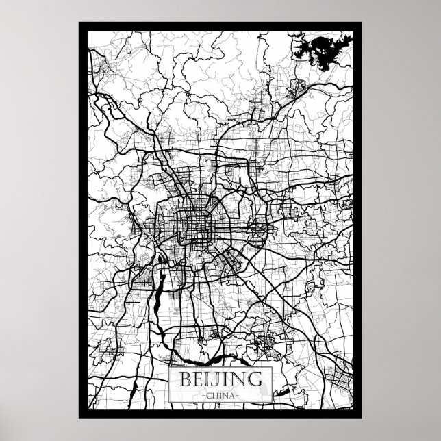 Beijing China Map Poster (Front)