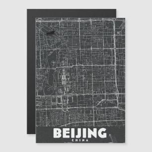Beijing China Vintage Travel Map