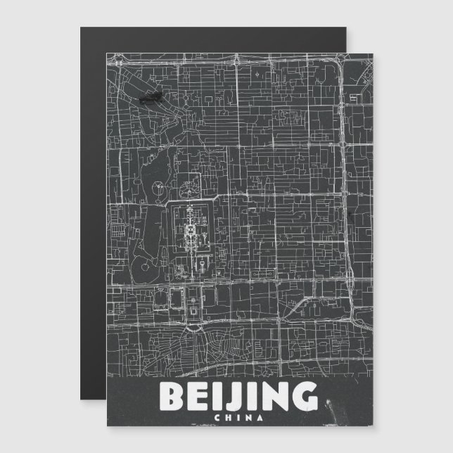 Beijing China Vintage Travel Map (Front/Back)