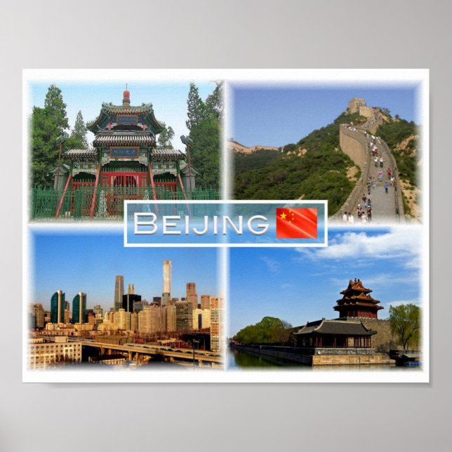 Beijing - Niujie Mosque - Great Wall Badaling - Poster (Front)