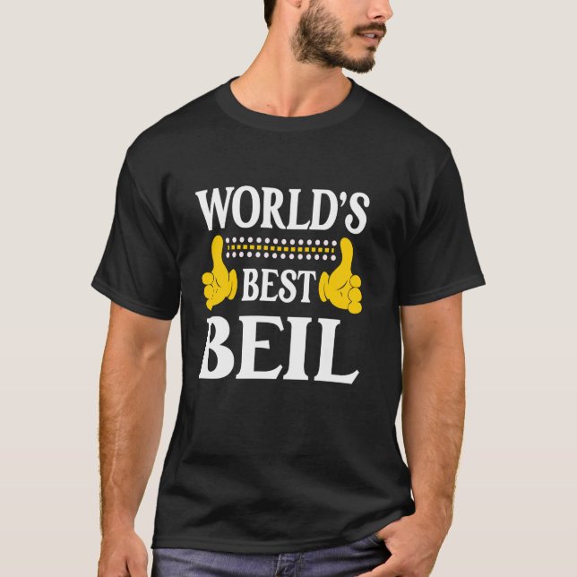 Beil Surname Funny Team Family Last Name World's B T-Shirt (Front)