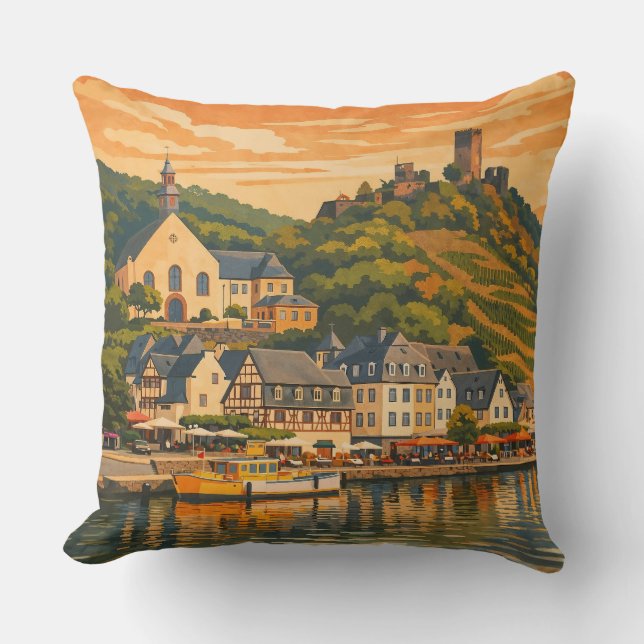 Beilstein Vintage Travel Art Cushion (Front)