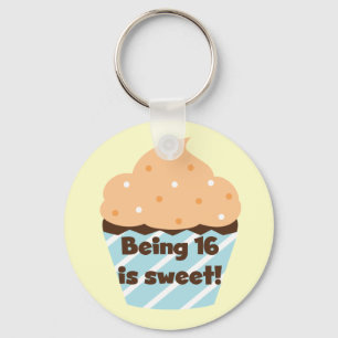 Being 16 is Sweet Birthday T shirts and Gifts Key Ring