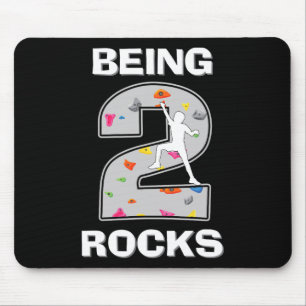Being 2 Years Old Rocks Rock Climber 2nd Birthday Mouse Pad