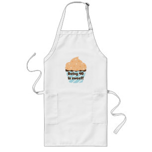 Being 40 is Sweet Birthday T-shirts and Gifts Long Apron