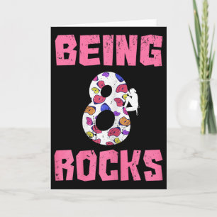 Being 8 Rocks Birthday Girl Climbing Card