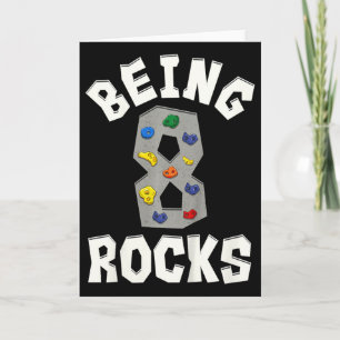 Being 8 Rocks Rock Climber 8th Birthday Funny  Card