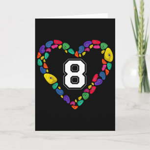Being 8 Rocks Rock Climbing 8th Birthday Party  Card