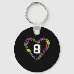 Being 8 Rocks Rock Climbing 8th Birthday Party Key Ring