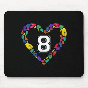 Being 8 Rocks Rock Climbing 8th Birthday Party Mouse Pad