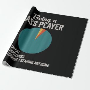 Being a Bassist Musician Funny Bass Guitar Player Wrapping Paper
