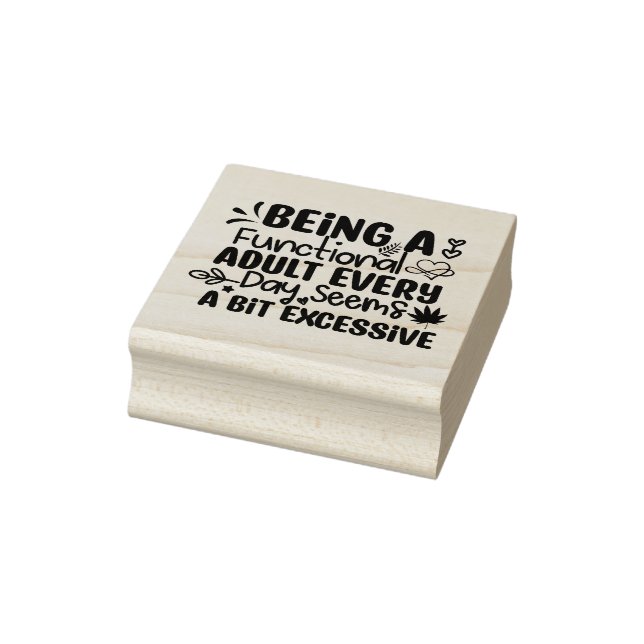 Being a Functional Adult Rubber Stamp (Stamp)