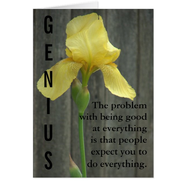 Being a genius is hard work (Front)