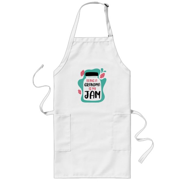 Being A Grandma Is My Jam Long Apron (Front)