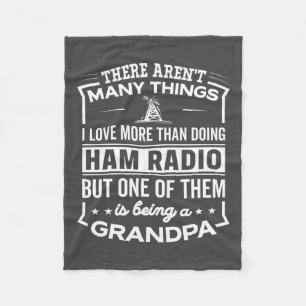 Being A Ham Radio Grandpa Funny Old Man  Fleece Blanket