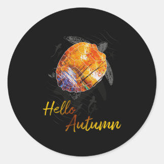 Being A Human Is Too Complicated Time To Be Turtle Classic Round Sticker