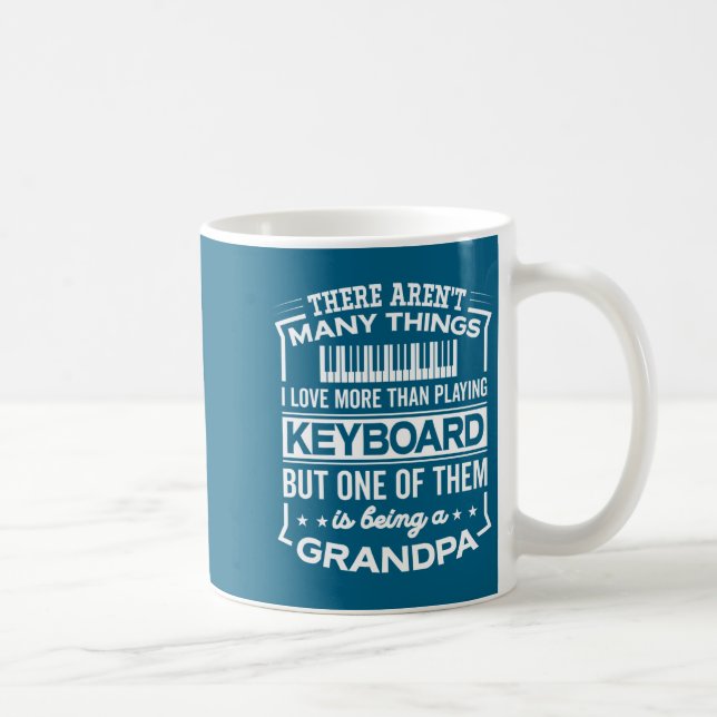 Being A Keyboard Grandpa Funny Old Man  Coffee Mug (Right)