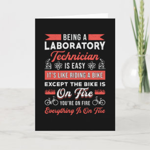 Being A Laboratory Technician Science Lab Tech Card