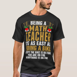 Being A Math Teacher Riding A Bike Tshirt