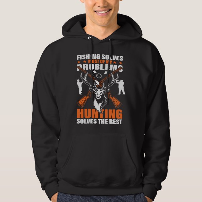 Being a Papa and Hunting The Best Things in Life Hoodie (Front)