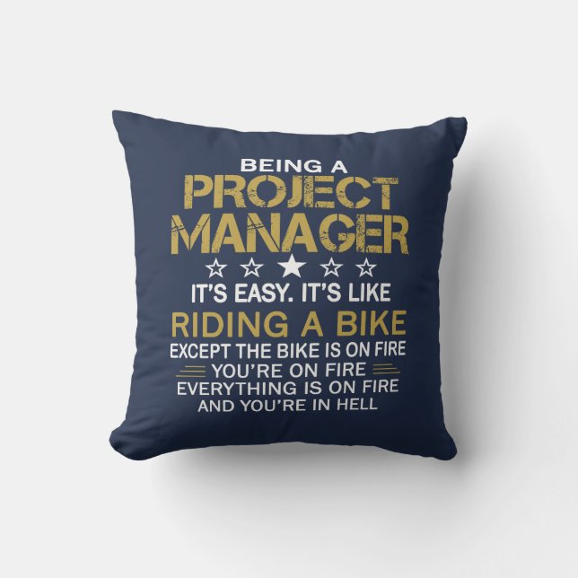 BEING A PROJECT MANAGER CUSHION (Front)