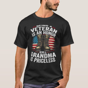 Being a Veteran Is an Honour- American Flag T-Shirt