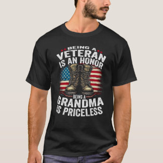 Being a Veteran Is an Honour- American Flag T-Shirt