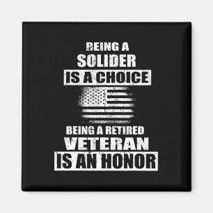 Being A Veteran Us Army Solider Independence Veter Magnet