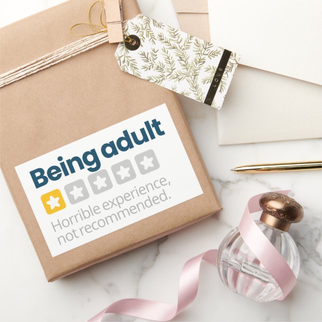 Being Adult Rectangular Sticker (Gifting)
