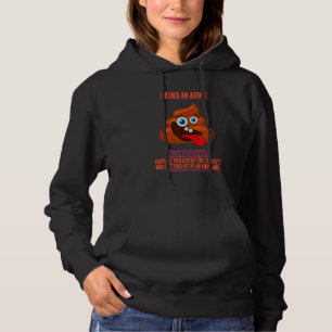 Being An Adult Is Looking Both Ways Text Hoodie