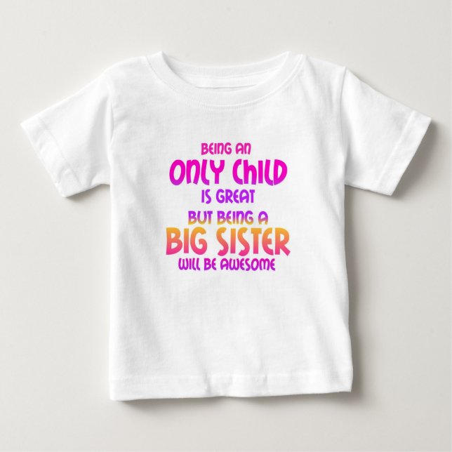 Being an Only Child is Great, Purple Baby T-Shirt (Front)