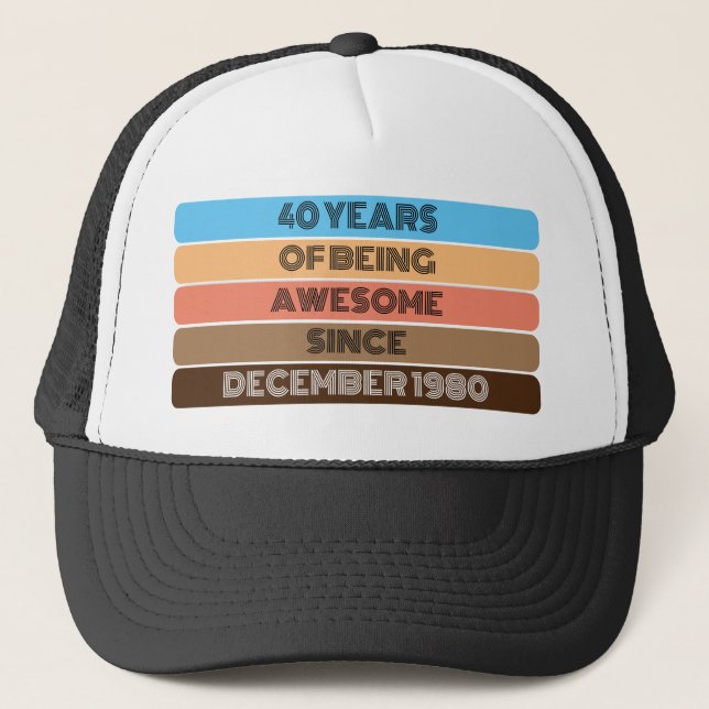 Being Awesome Retro Vintage Trucker Hat (Front)