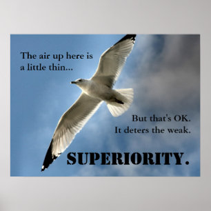 Being better than everyone else is hard work (L) Poster