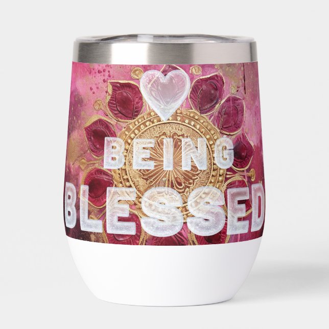 *~* Being Blessed Mandal Water Bottle AP2 (Back)