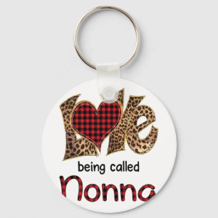 Being Called Nonna Leopard Heart Happy Mothers Day Key Ring