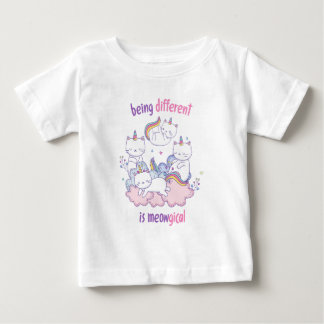 Being different is meowgical Funny unicorn cat Baby T-Shirt