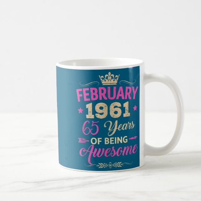 Being February 1961 65 Retro 65th Coffee Mug (Right)
