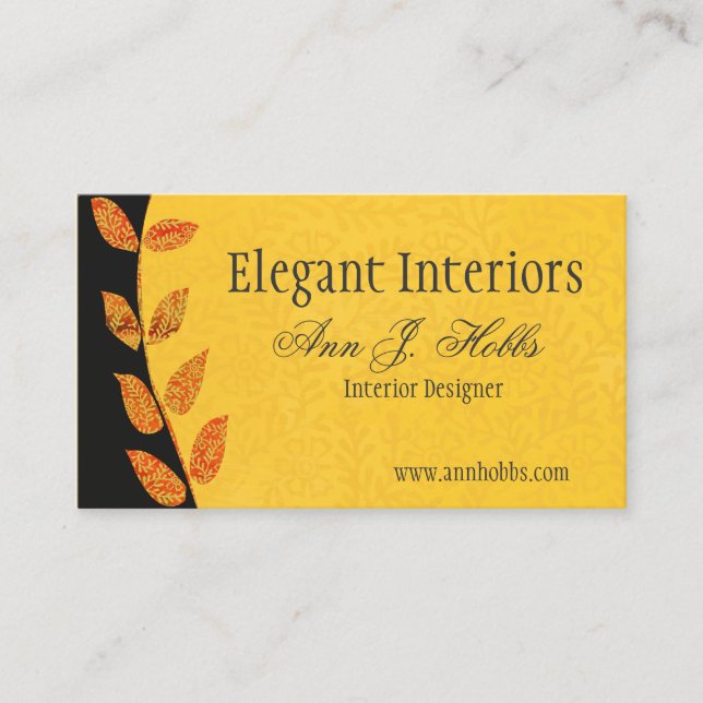 Being Folk Promotional Interior Designer Elegant Business Card (Front)