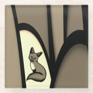 Being Foxy Glass Coaster