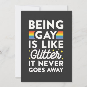 Being Gay Is Like Glitter It Never Goes Away Invitation