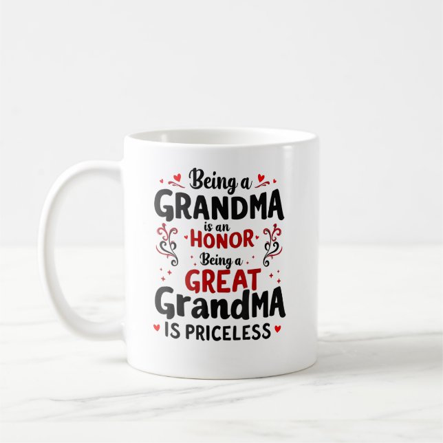 Being Great Grandma Is Priceless Coffee Mug (Left)