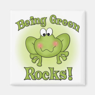 Being Green Rocks magnet