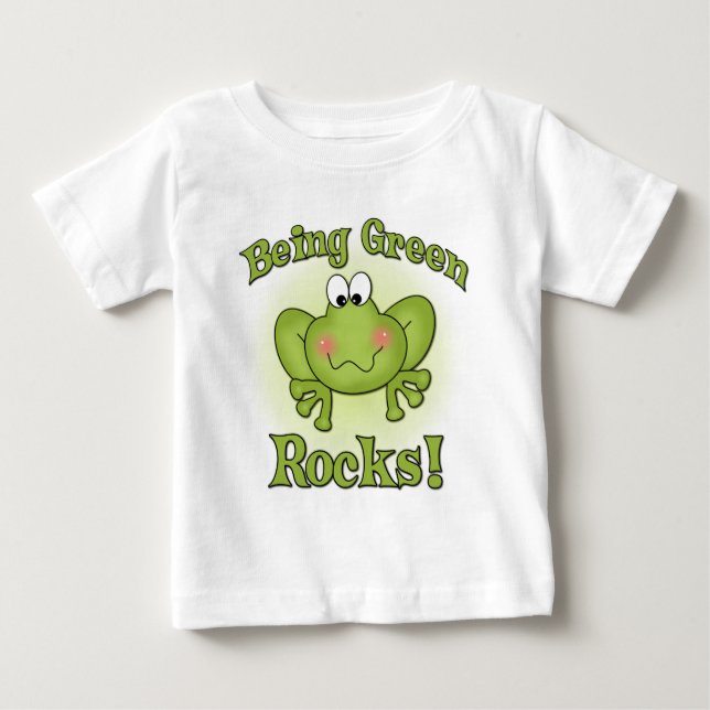 Being Green Rocks t-shirt (Front)