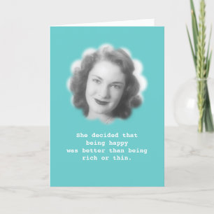 Being Happy, Fun Vintage Photo Card